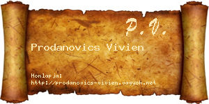 Prodanovics Vivien névjegykártya
